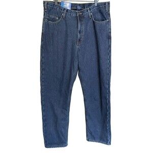 Rugged Wear Jeans Fleece Lined Denim Mens Size 36x32 Blue Straight Leg New
